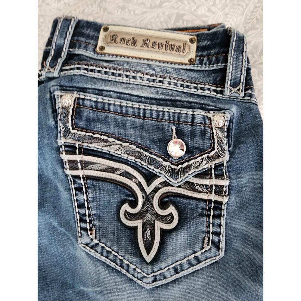 Rock Revival Ennis Easy Stretch Cropped Jean, Size 32 Length 26